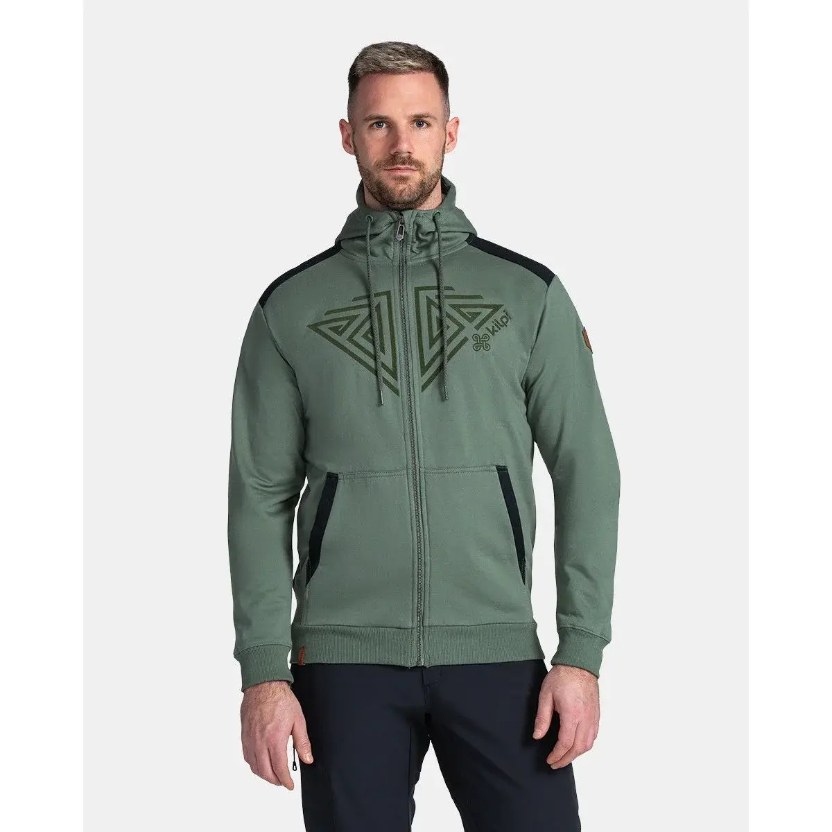 Herren-Baumwoll-Sweatshirt Kilpi Adelan-M dunkelgrün