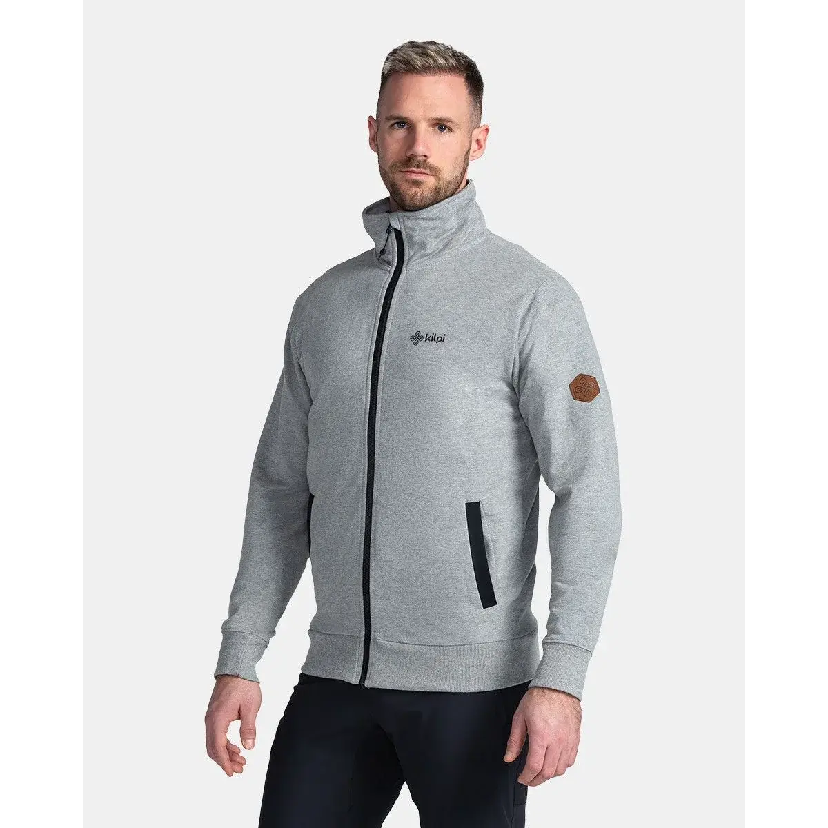 Herren-Baumwoll-Sweatshirt Kilpi Bobby-M hellgrau