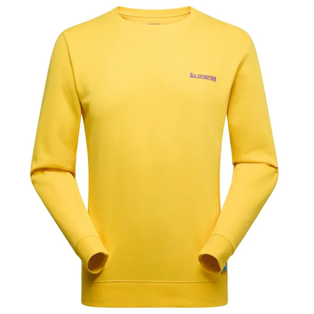 Herren-Sweatshirt La Sportiva CLIMBING ON THE MOON giallo/viola