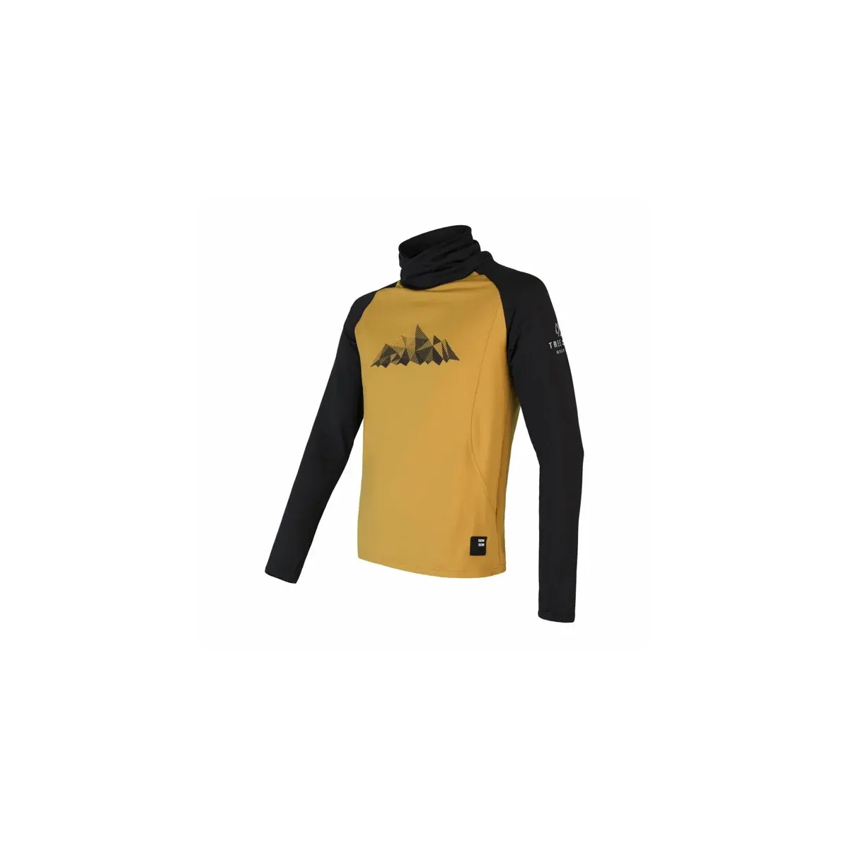Sensor Herren-Funktionssweatshirt Sensor Coolmax Thermo Mountains deep mustard/schwarz