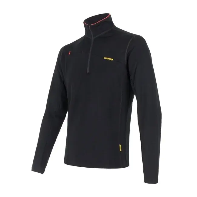 Sensor Herren-Sweatshirt Sensor Merino Upper kurz zip schwarz