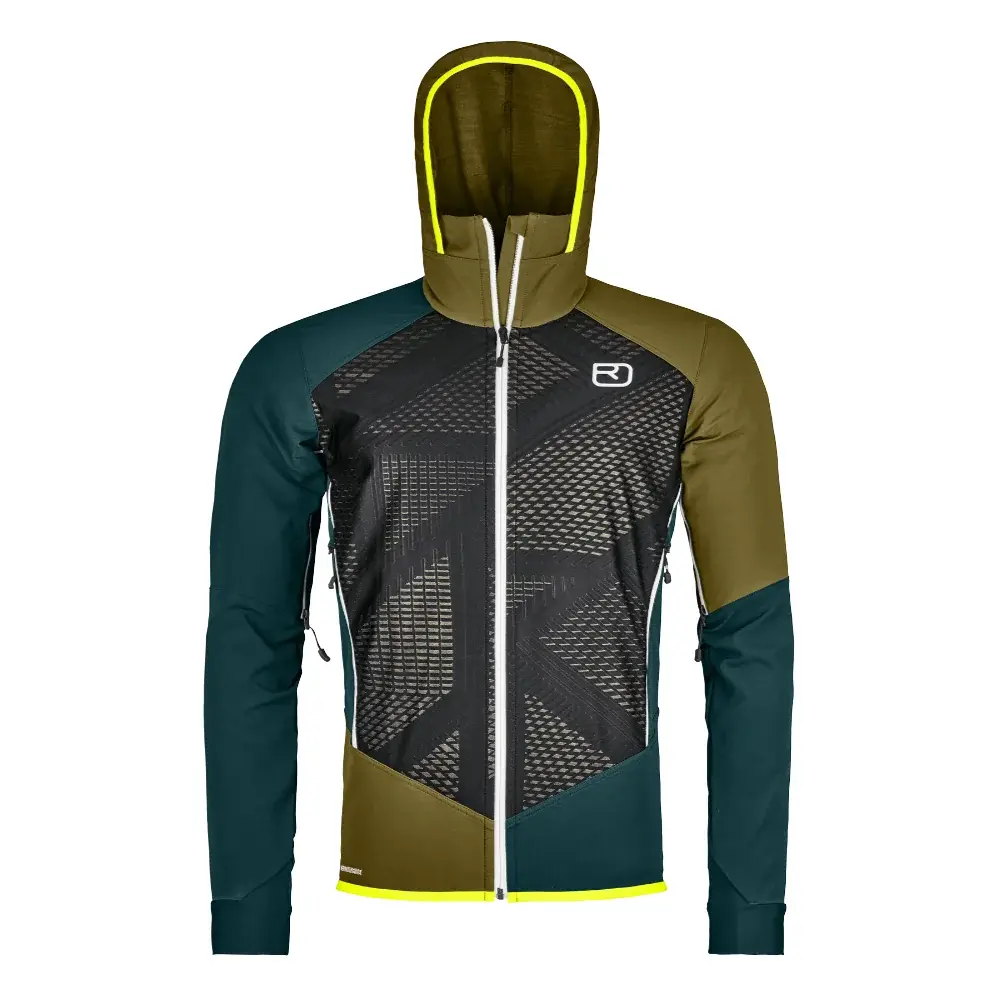 Pánská skialpinistická softshellová Bunda Ortovox Col Becchei Jacket Dark pacific