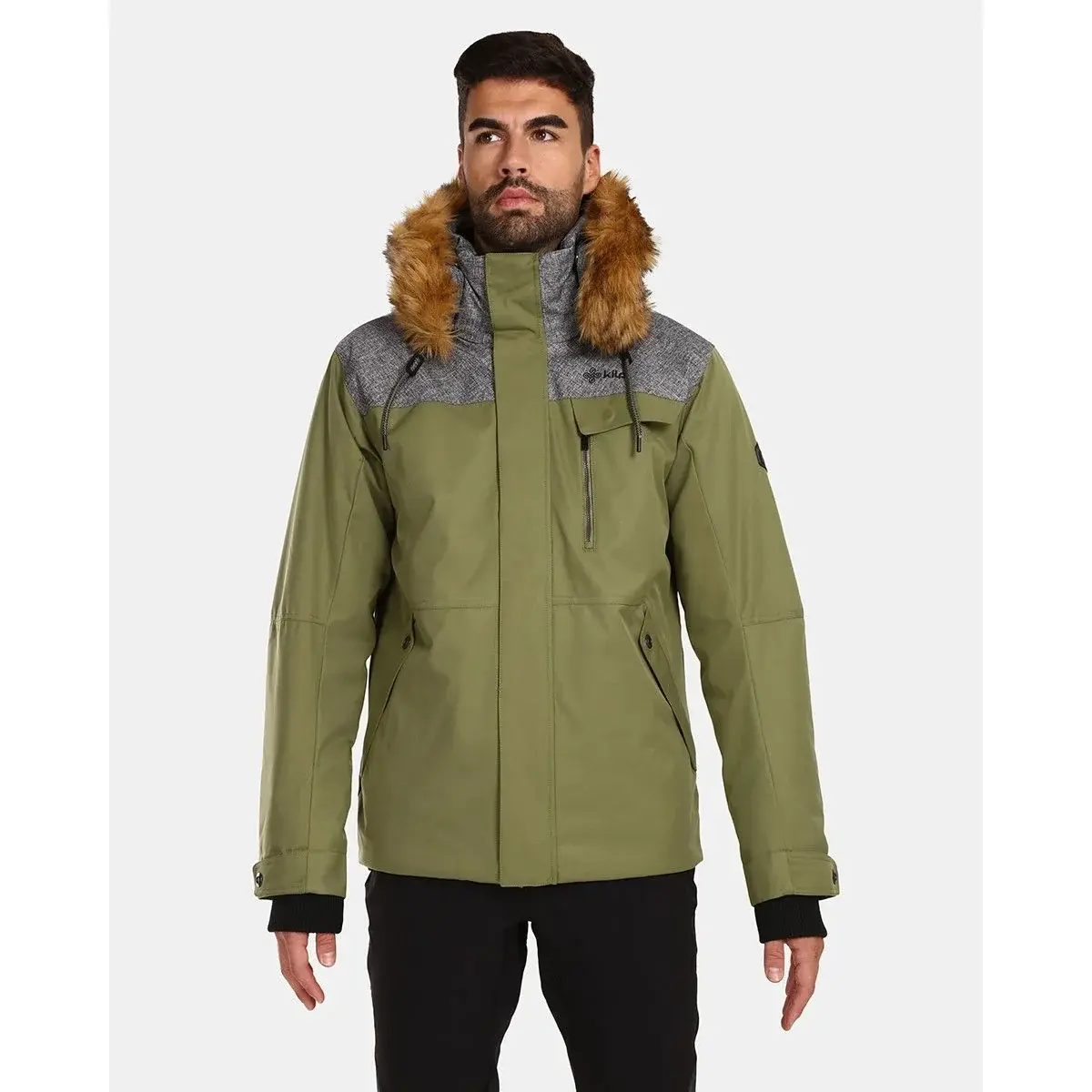 Gefütterte Herren-Winterjacke Kilpi ALPHA-M grün