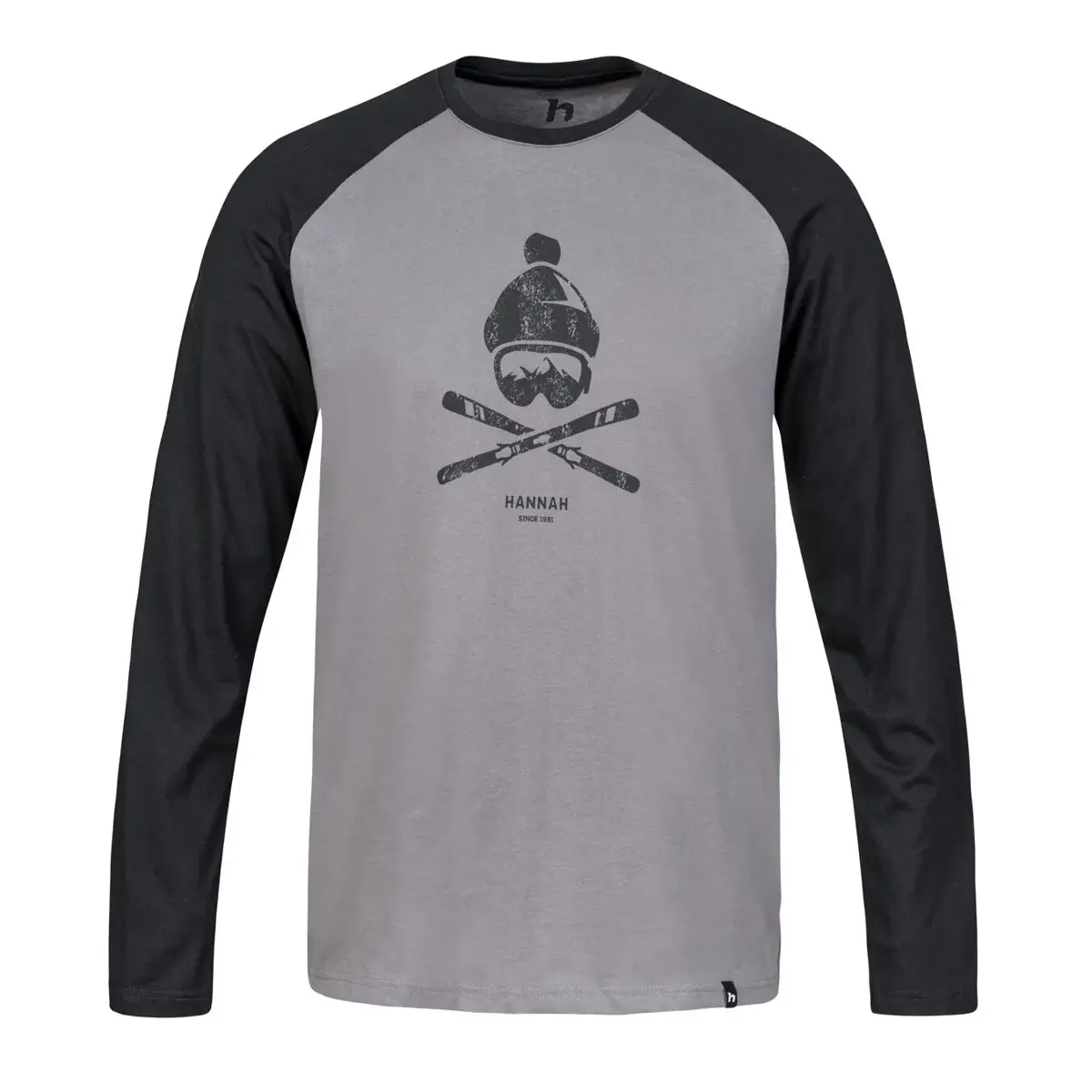 Hannah Herren-Baumwoll-Langarmshirt Hannah Hanes Steel gray/anthracite