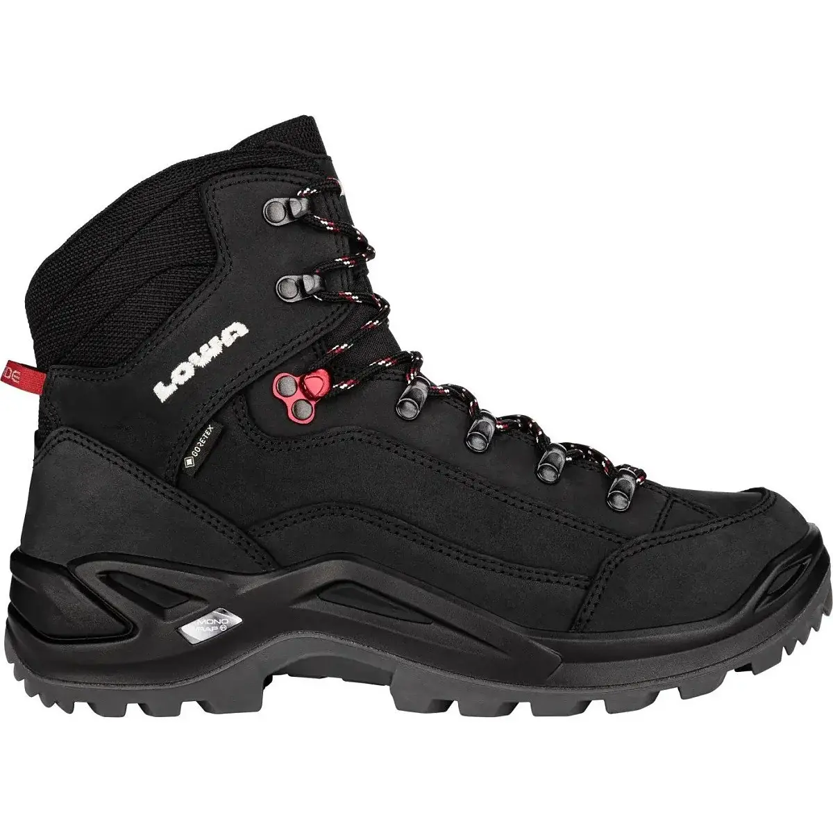 Herren-Wanderstiefel Lowa Renegade GTX MID black/ruby red