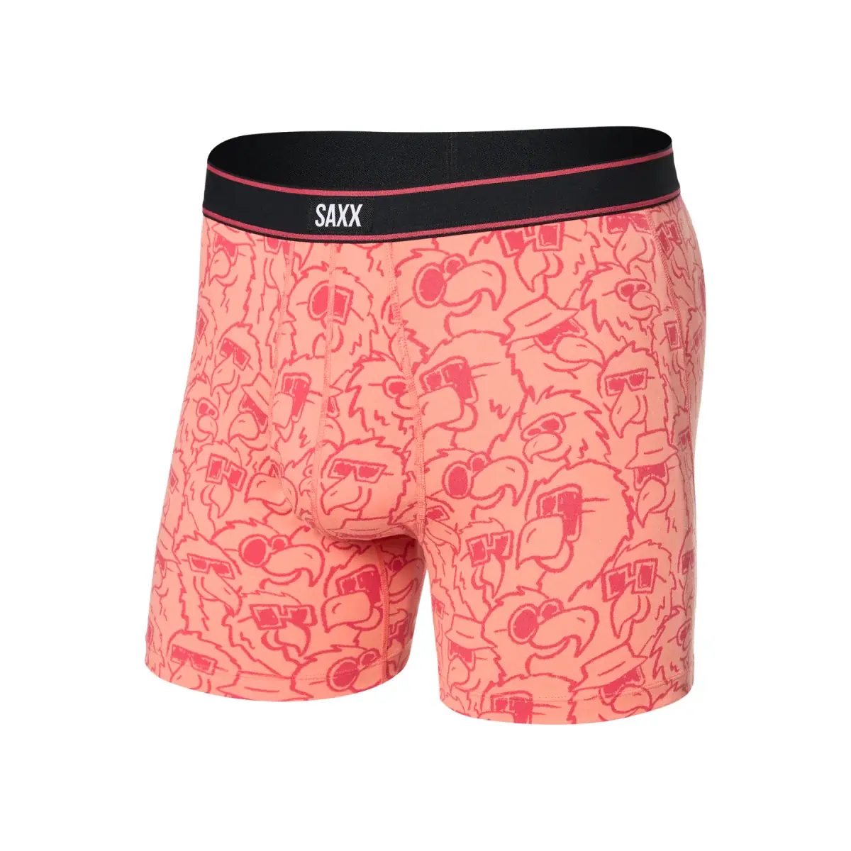 Pánské boxerky SAXX Daytripper Boxer Brief Fly Parrot Party-Fusion Coral
