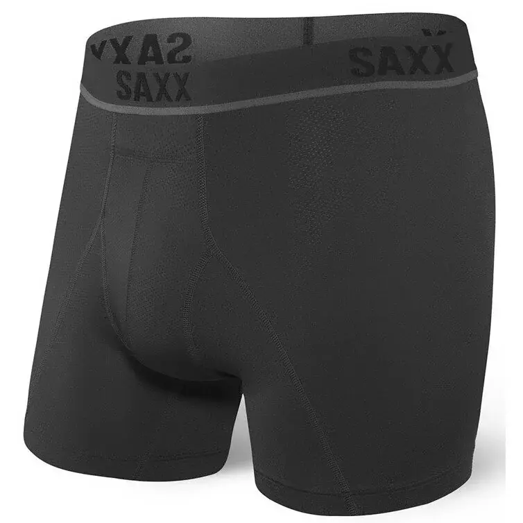 Pánské boxerky SAXX Kinetic L-C Mesh Boxer Brief blackout