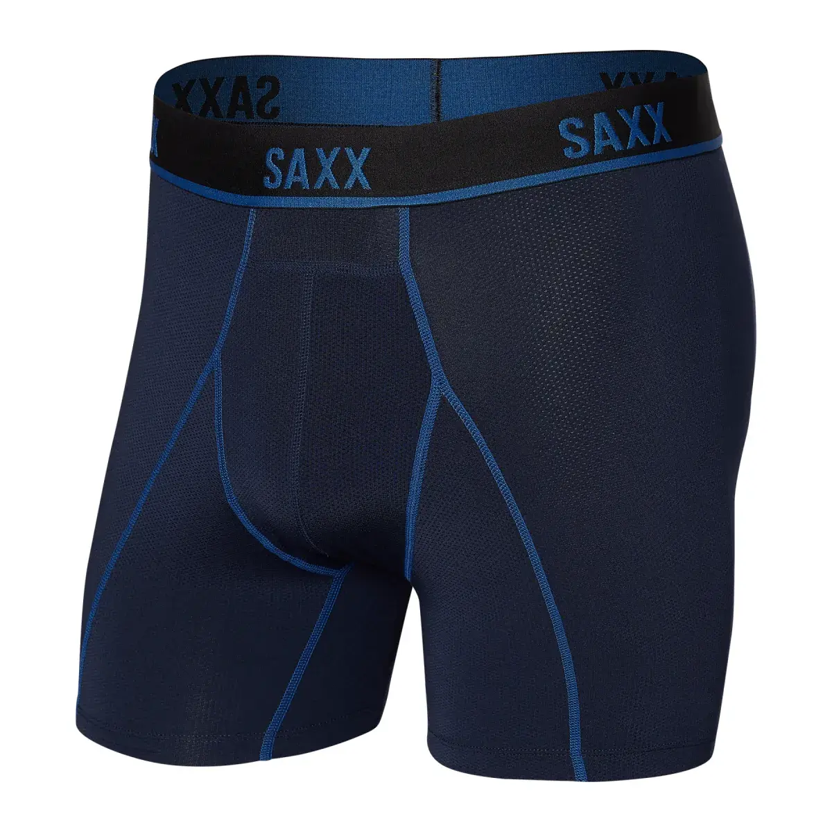 Pánské boxerky SAXX Kinetic Light-Compression Mesh Boxer Brf Navy/City Blue