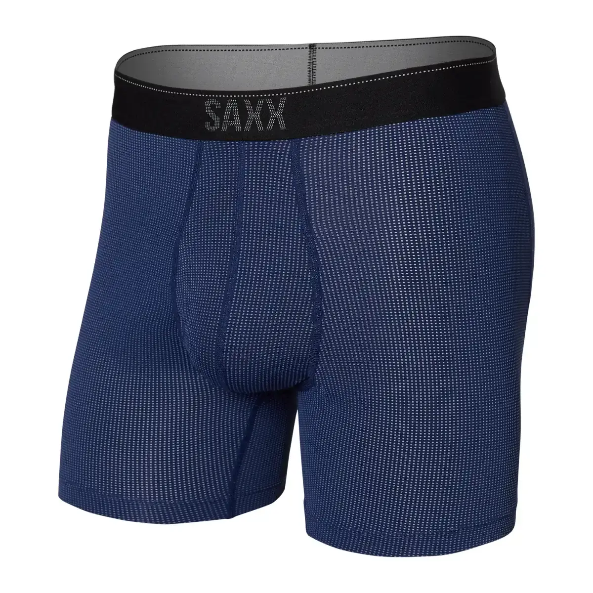 Pánské boxerky SAXX Quest Quick Dry Mesh Boxer Brief Fly Midnight Blue Ii