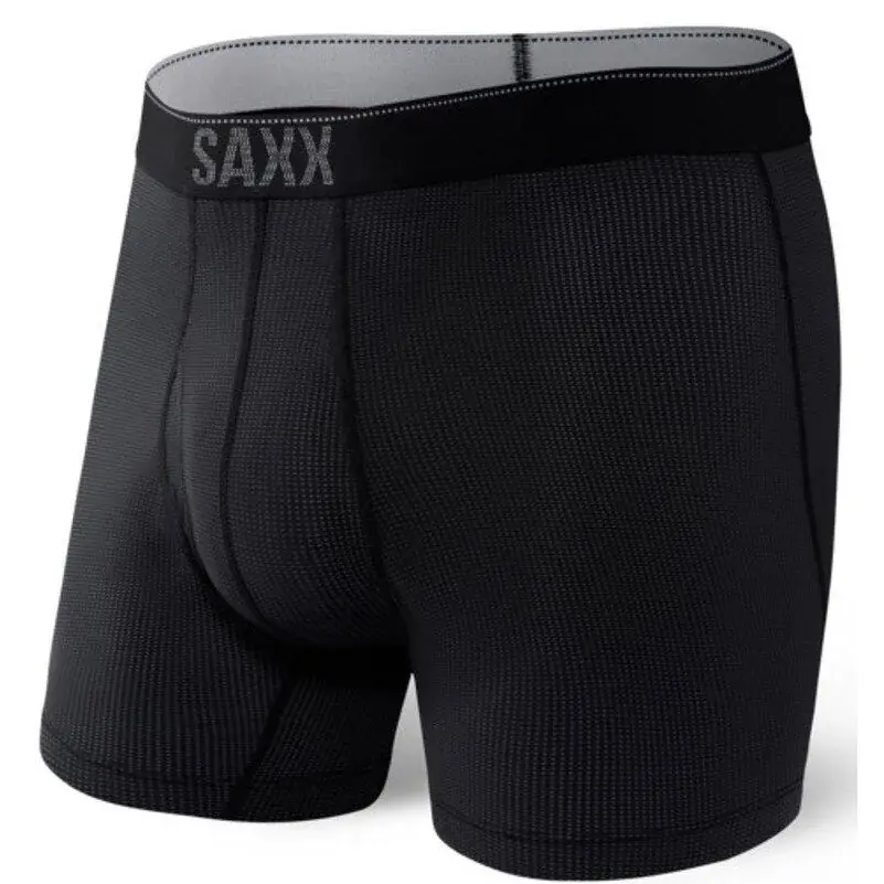 SAXX Herren-Boxershorts SAXX Quest QDM Boxer Brief Fly black II