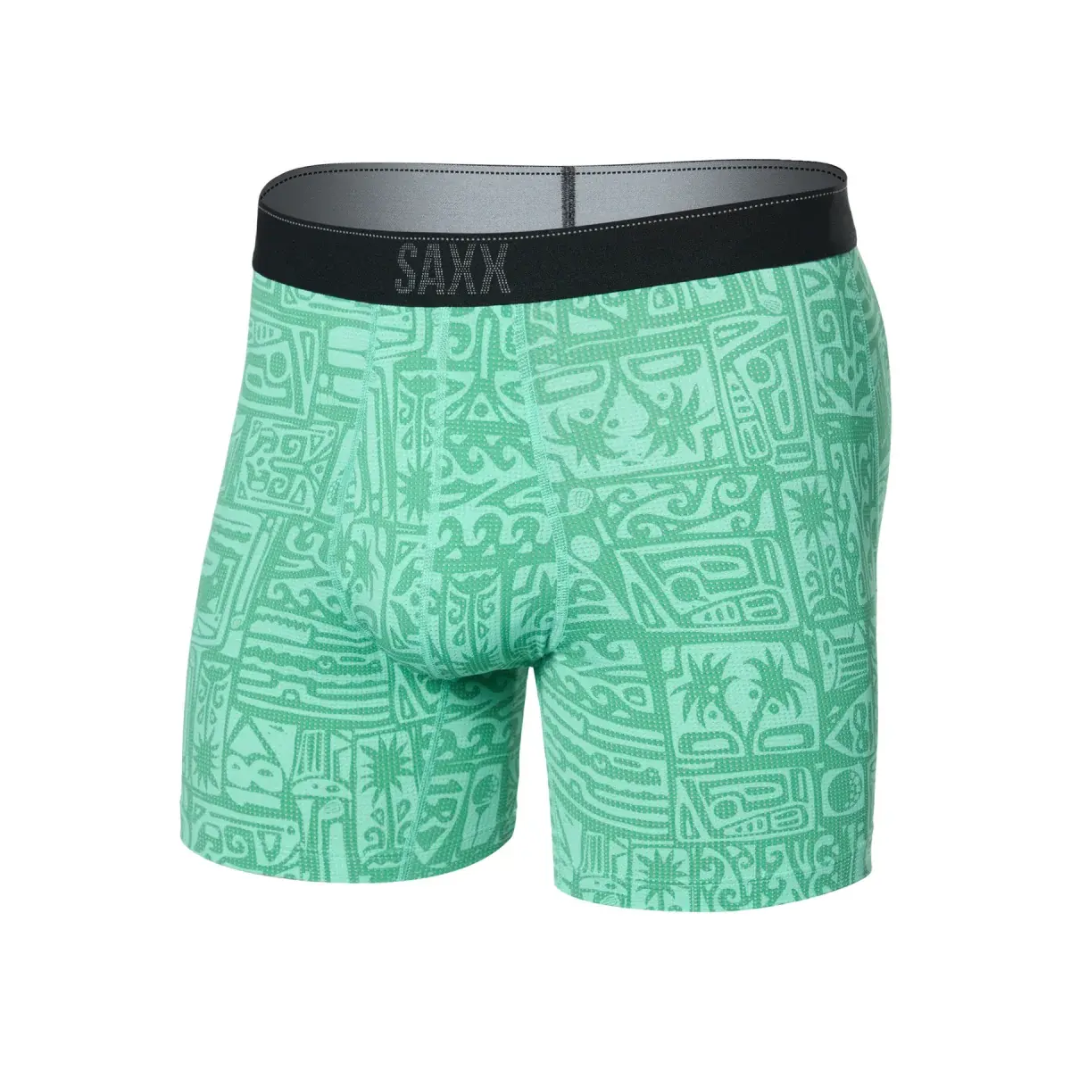 Pánské boxerky SAXX Quest Quick Dry Mesh Boxer Brief Fly Pretty Birdie-Green