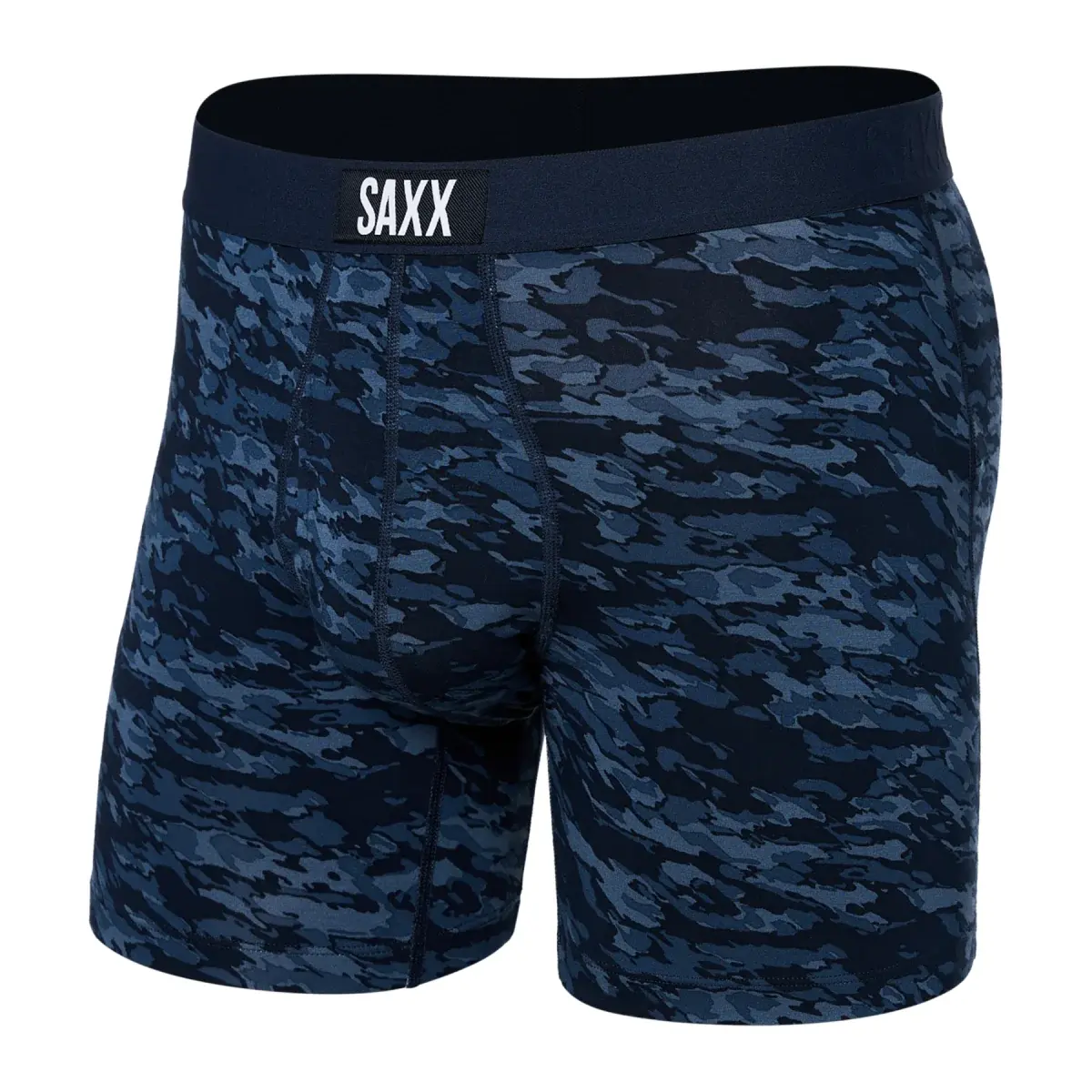 Pánské boxerky SAXX Ultra Super Soft Boxer Brief Fly Basin Camo-Navy