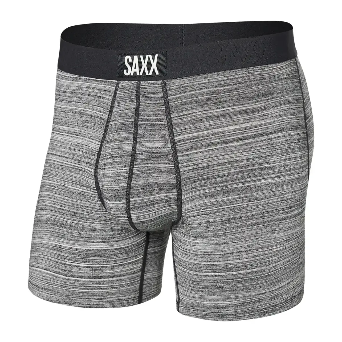 Pánské boxerky SAXX Ultra Super Soft Boxer Brief Fly Spacedye Heather-Grey