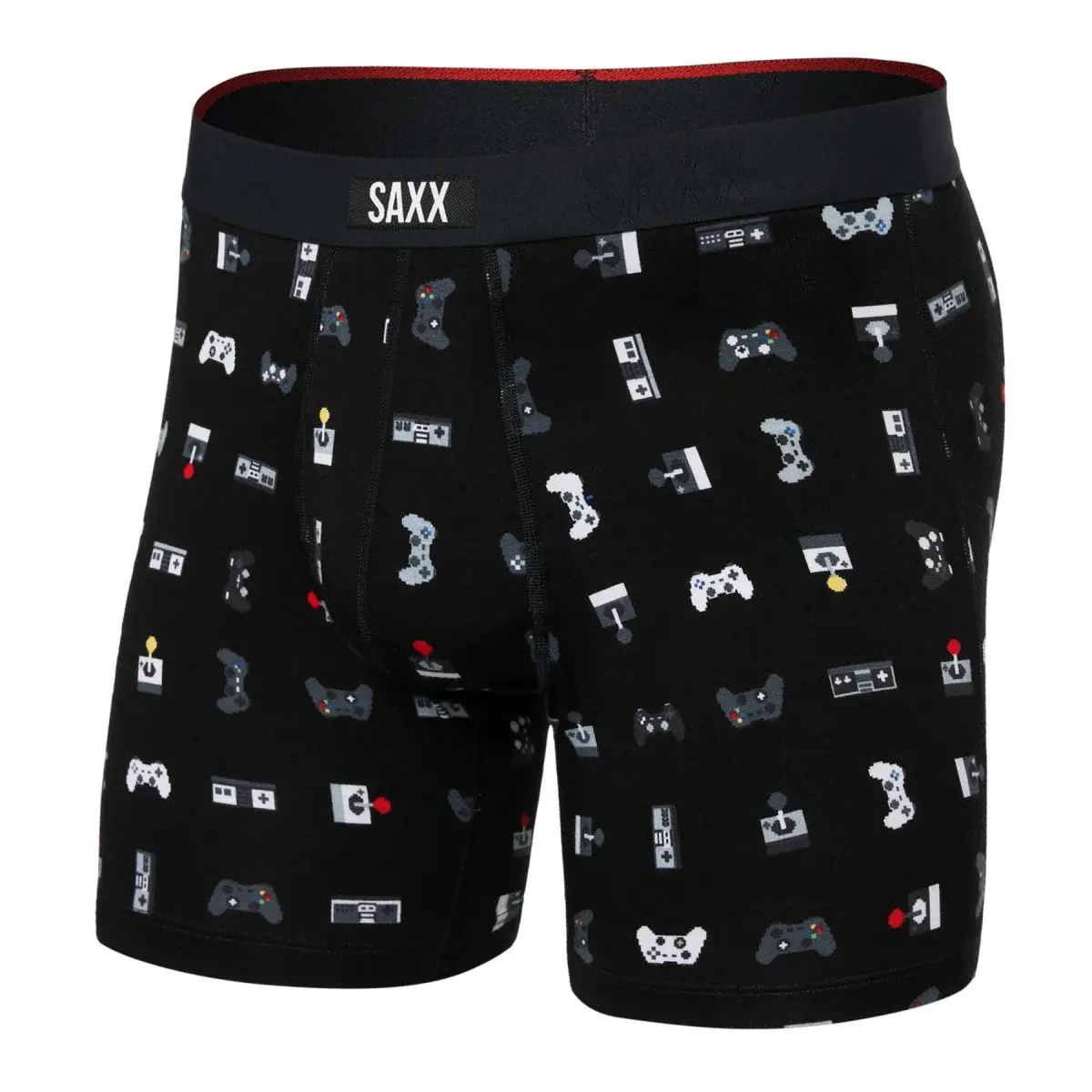 SAXX Herren-Boxershorts SAXX Vibe Xtra Boxer Brief Fly Gamer-Black