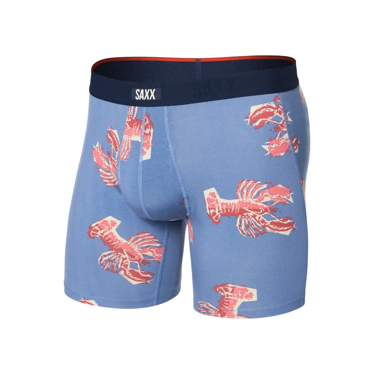 Pánské boxerky SAXX Vibe Xtra Boxer Brief Fly Lobster Boil-Tidal Blue