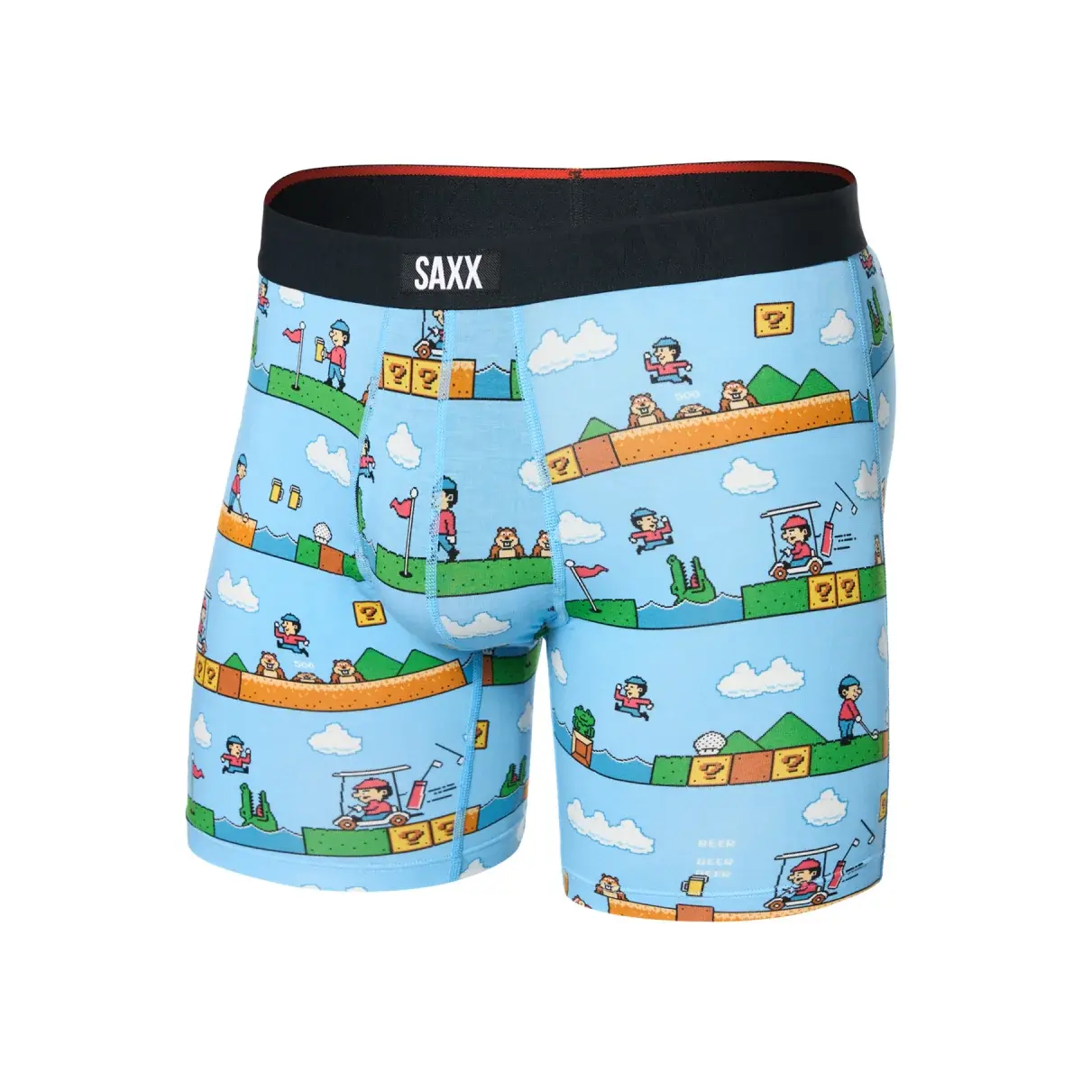 Pánské boxerky SAXX Vibe Xtra Boxer Brief Fly Out Of Bounds-Blue