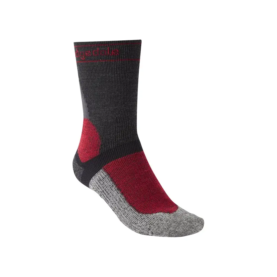 Bridgedale Herren-Radsocken Bridgedale MTB winter Weight T2 Merino Sport Boot graphite/red