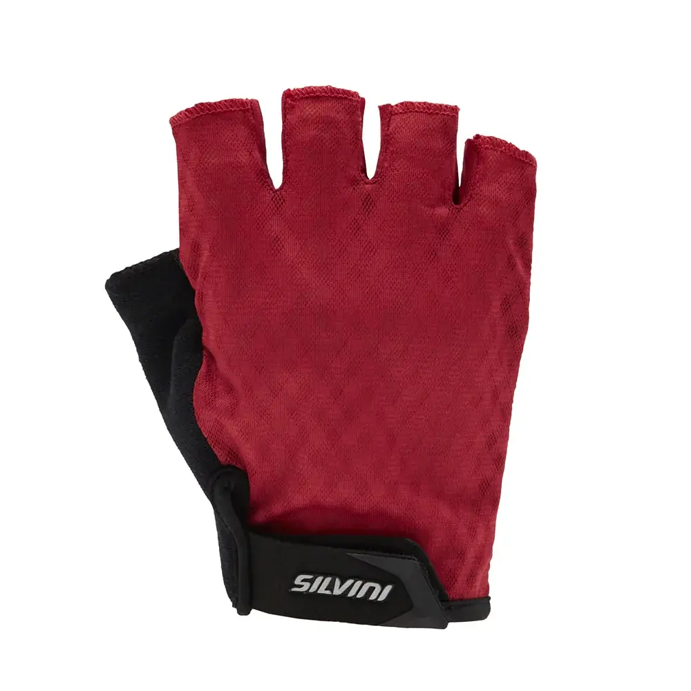 Pánské cyklistické rukavice Silvini Orso merlot-black
