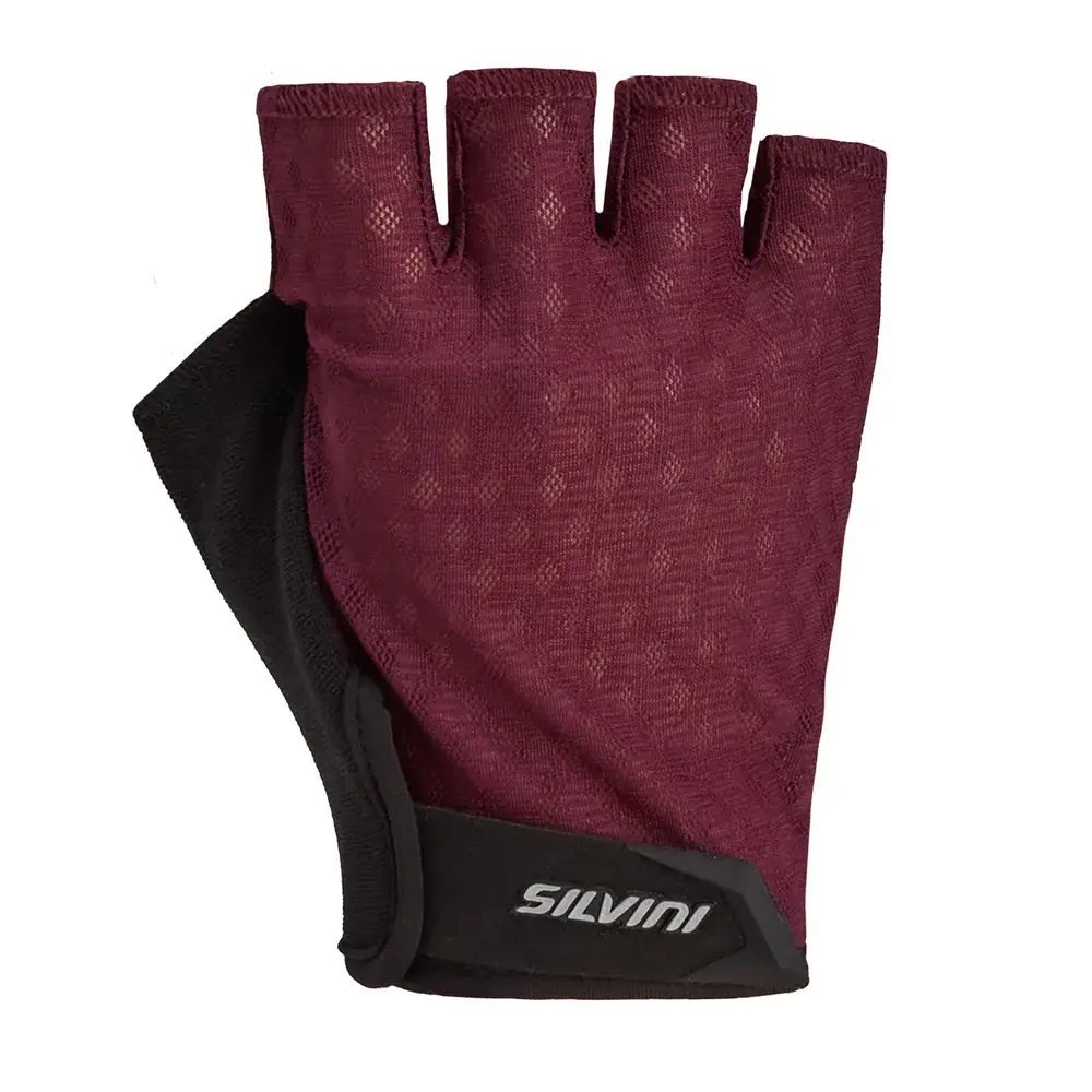 Pánské cyklistické rukavice Silvini Orso plum-black