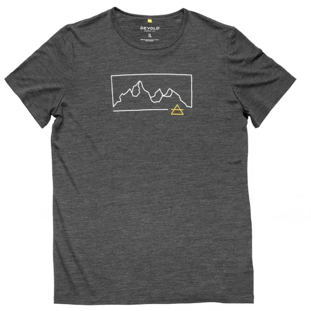 Herren-Merinoshirt Devold Active "Outline" Tee Man anthracite