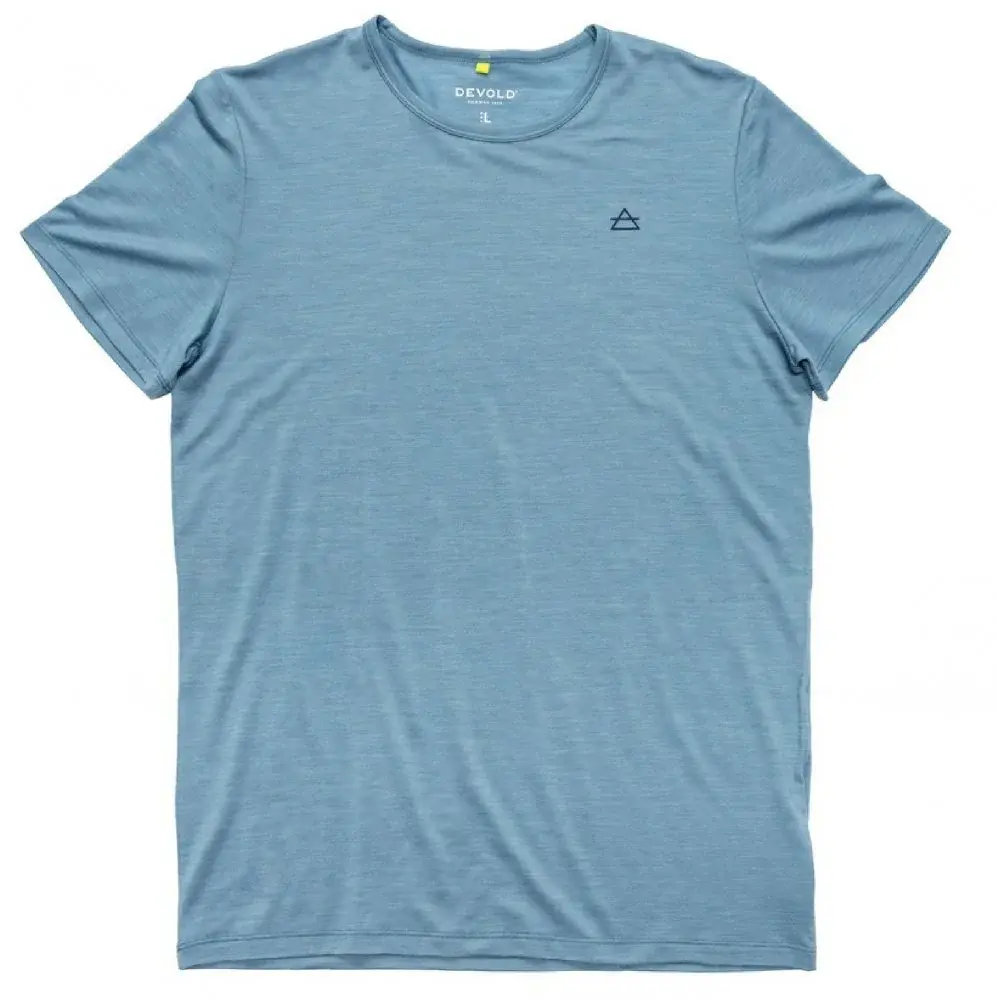 Pánské merino triko Devold Active Tee Man skyblue