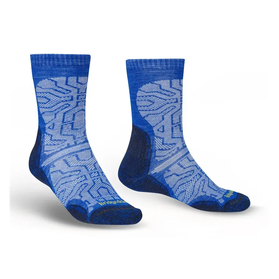 Herrensocken Bridgedale Hike UL T2 MP Crew royal blue/414