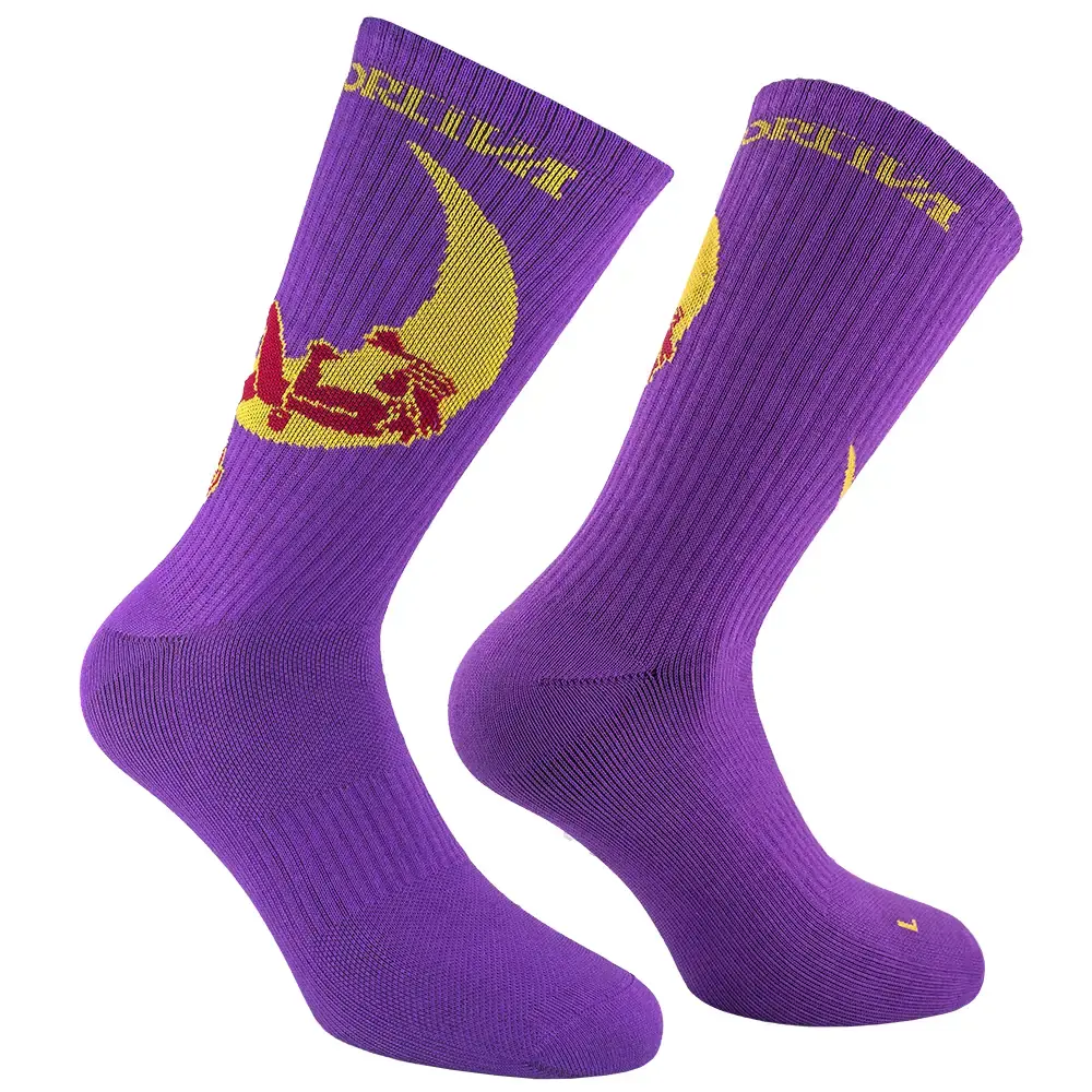 Herrensocken La Sportiva Climbing on the Moon purple/yellow