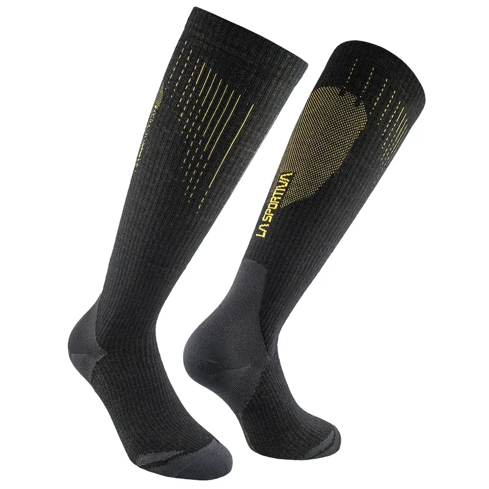 Herrensocken La Sportiva Wool Tech Socks black/yellow