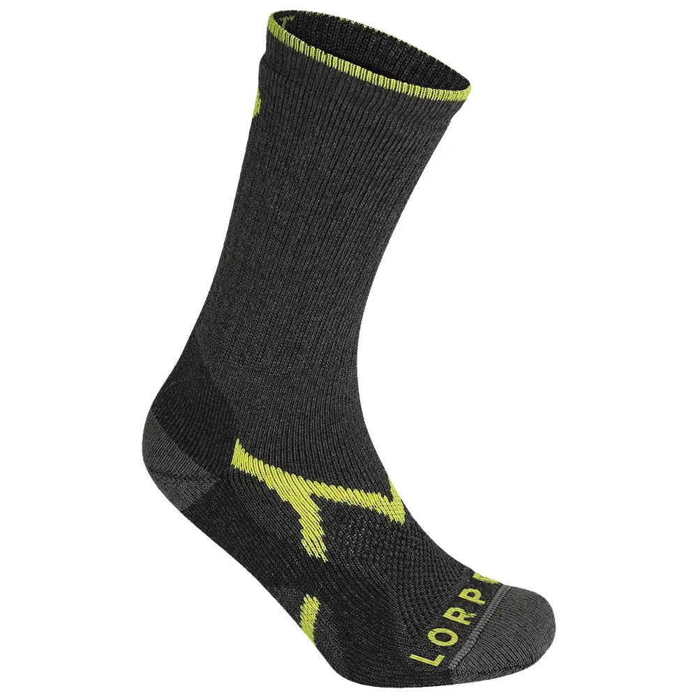 Herrensocken Lorpen Midweight Hiker Eco CHARCOAL/LIME