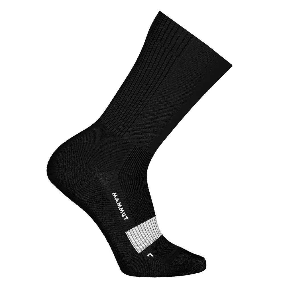Herrensocken Mammut All-Mountain Targeted Cushion Merino Crew black-white