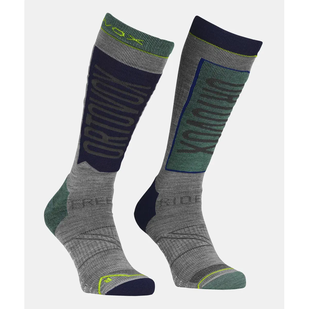 Herren-Skisocken Ortovox Free Ride Long Socks arctic grey
