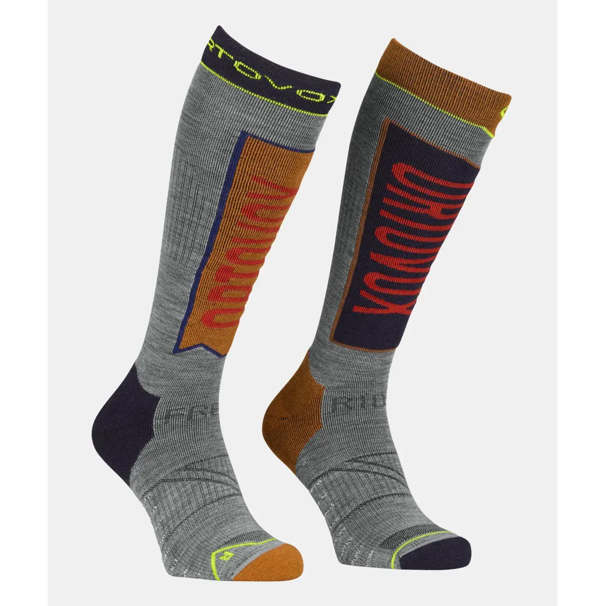 Herren-Skisocken Ortovox Free Ride Long Socks clay orange