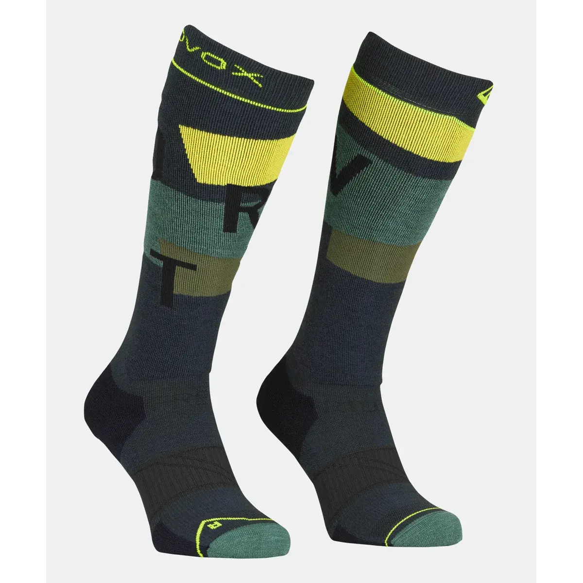 Herren-Skisocken Ortovox Free Ride Long Socks Cozy black steel