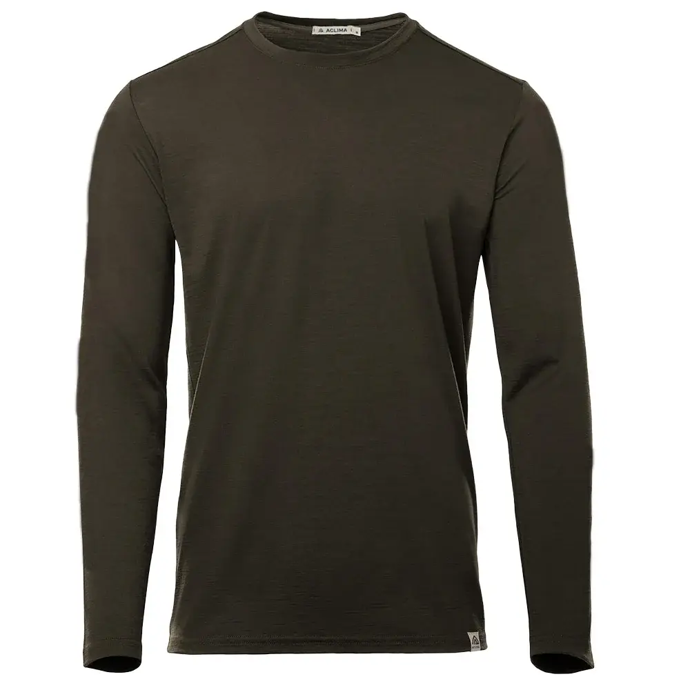 Herren-Thermoshirt Aclima LightWool 180 Crewneck Men tarmac