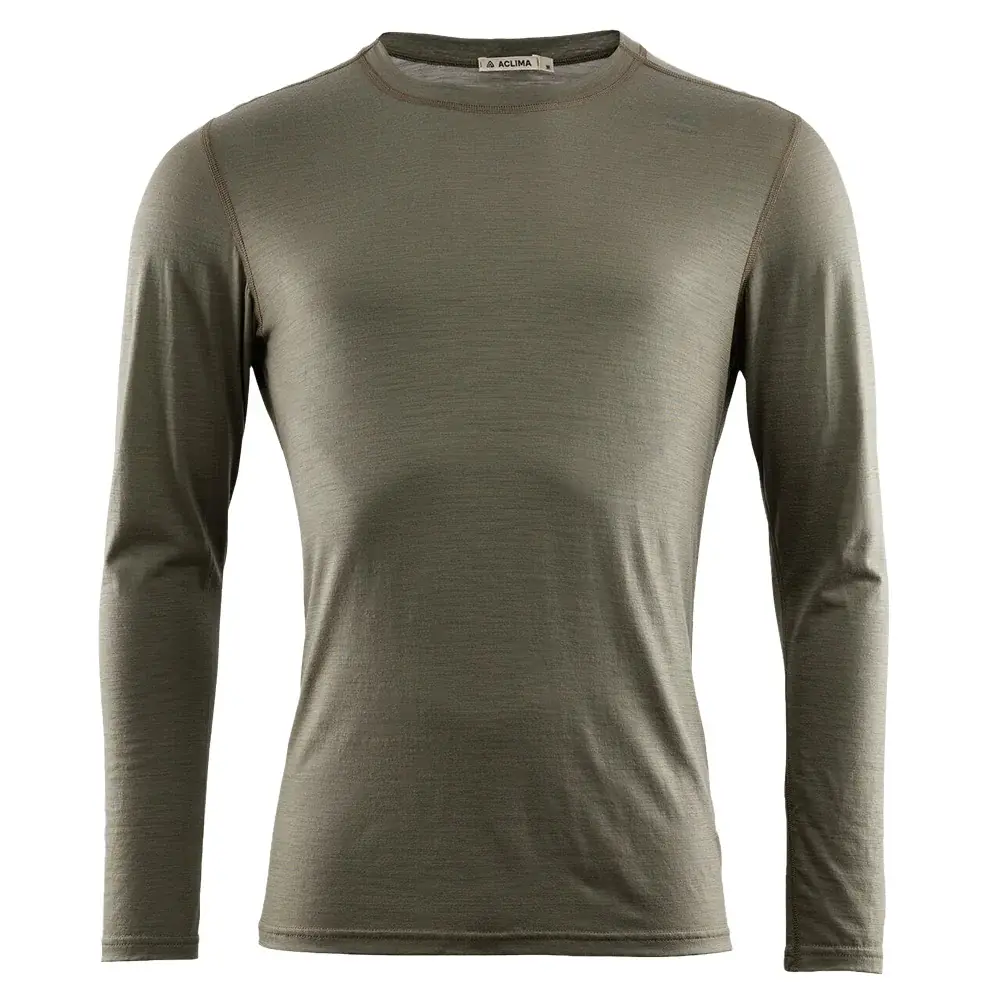 Herren-Thermoshirt Aclima LightWool Undershirt Long Sleeve ranger green