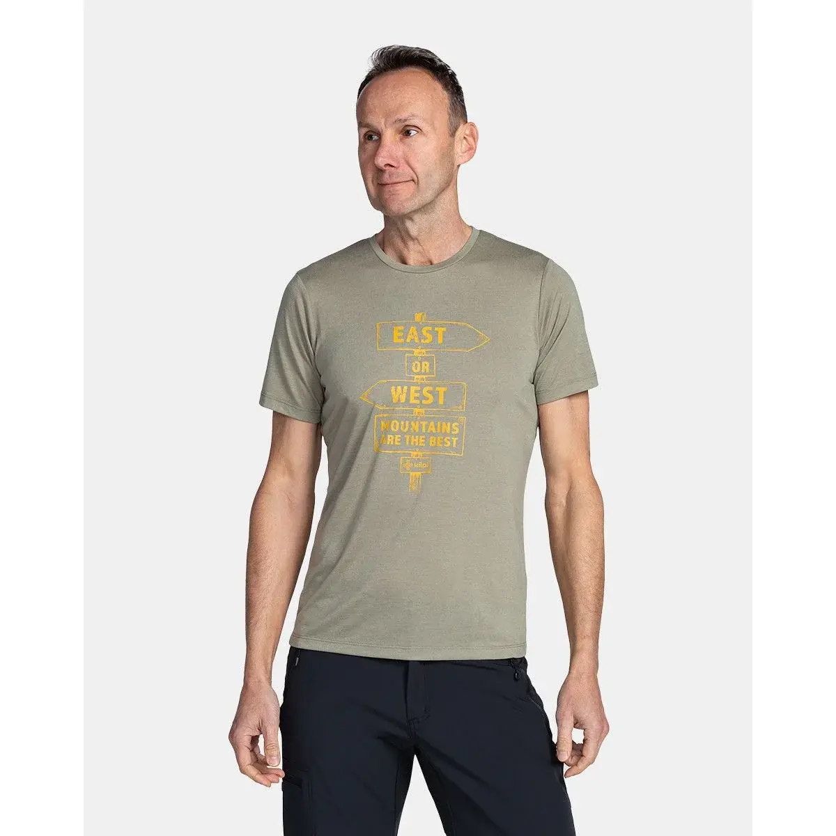 Herren-T-Shirt Kilpi Garove-M dunkelgrün