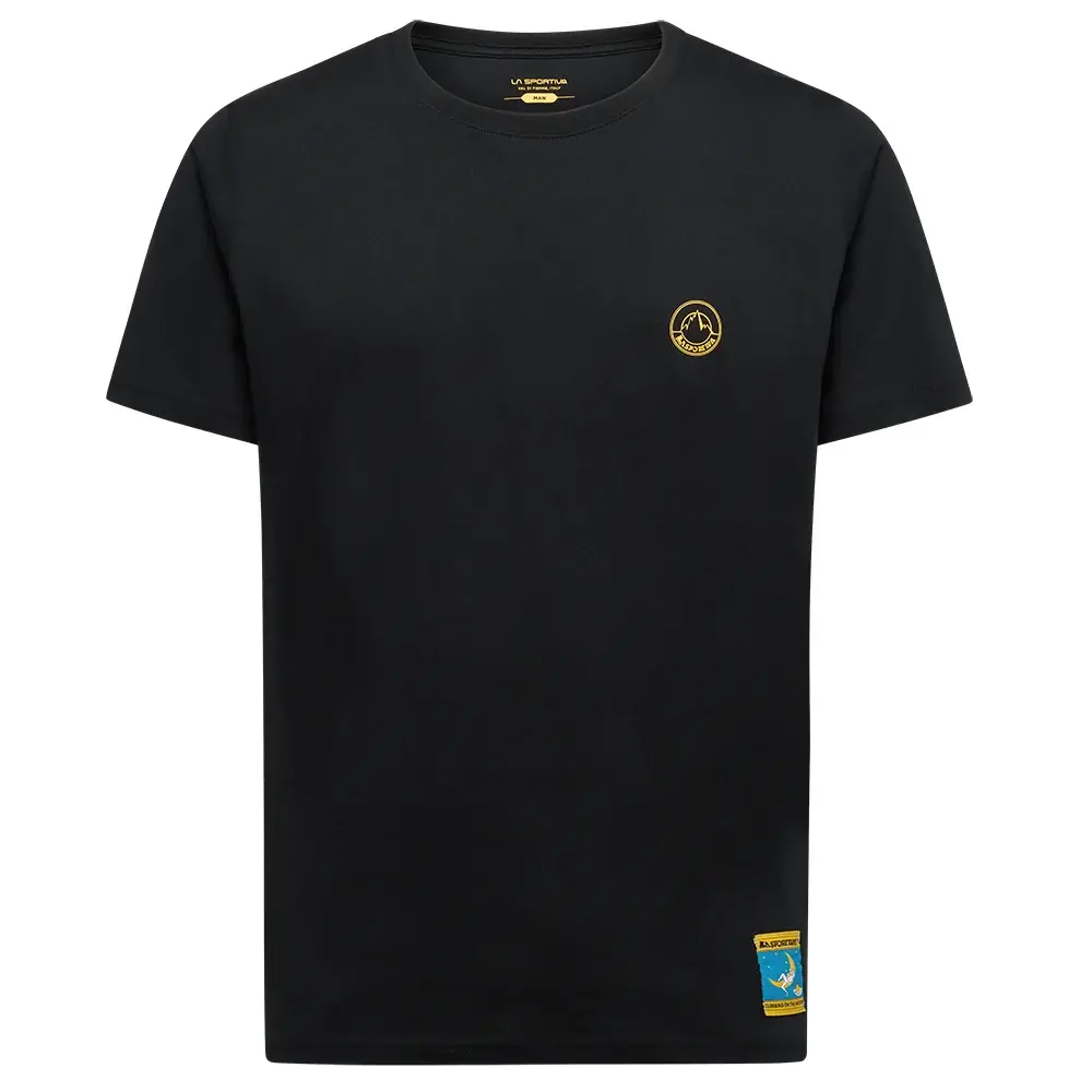 Herren-T-Shirt La Sportiva Climbing on the Moon nero/giallo