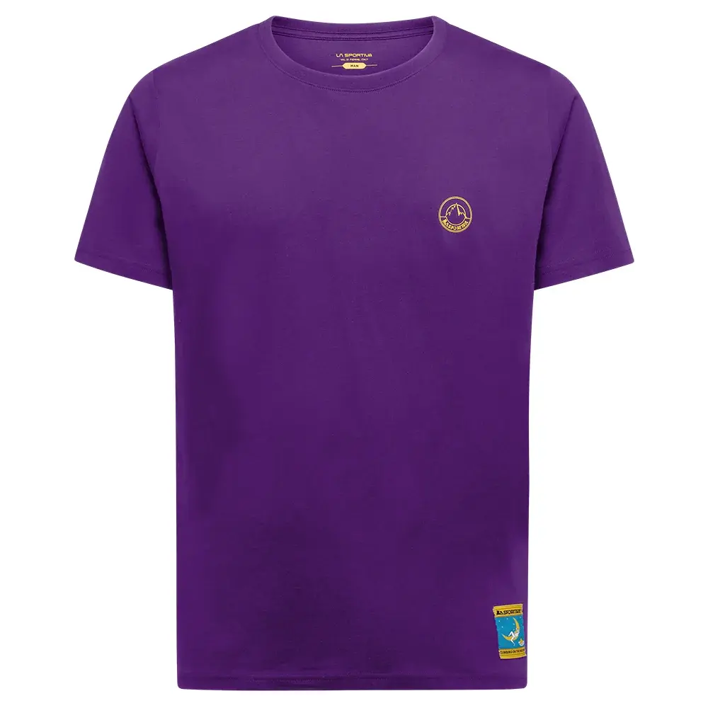 Herren-T-Shirt La Sportiva Climbing on the Moon viola/giallo