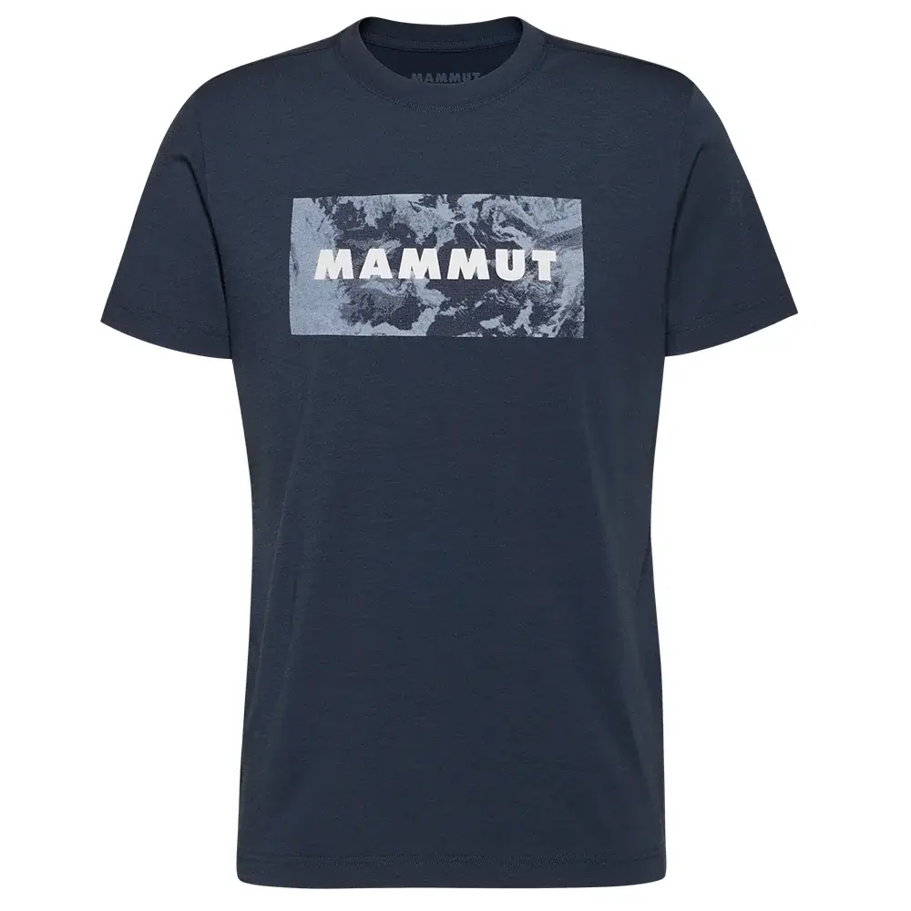 Herren-T-Shirt Mammut Trovat T-Shirt Logo marine