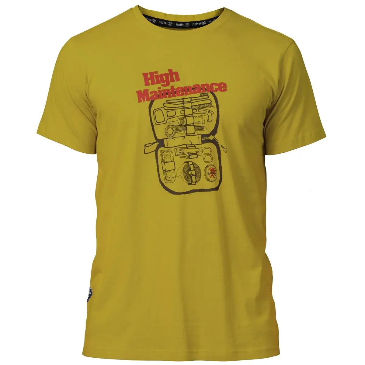 Pánské tričko Rafiki Slack cress green žlutá