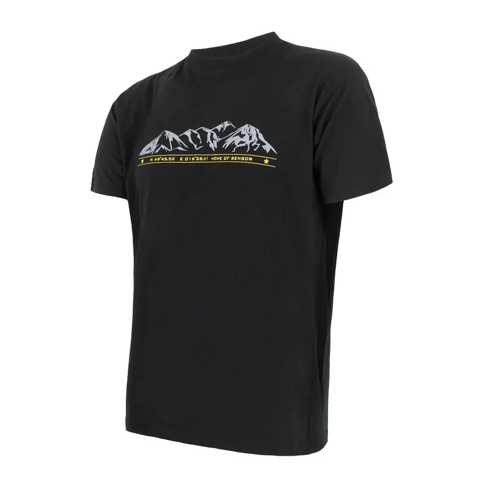 Sensor Herren-Funktions-T-Shirt Sensor Merino Active PT Hory schwarz