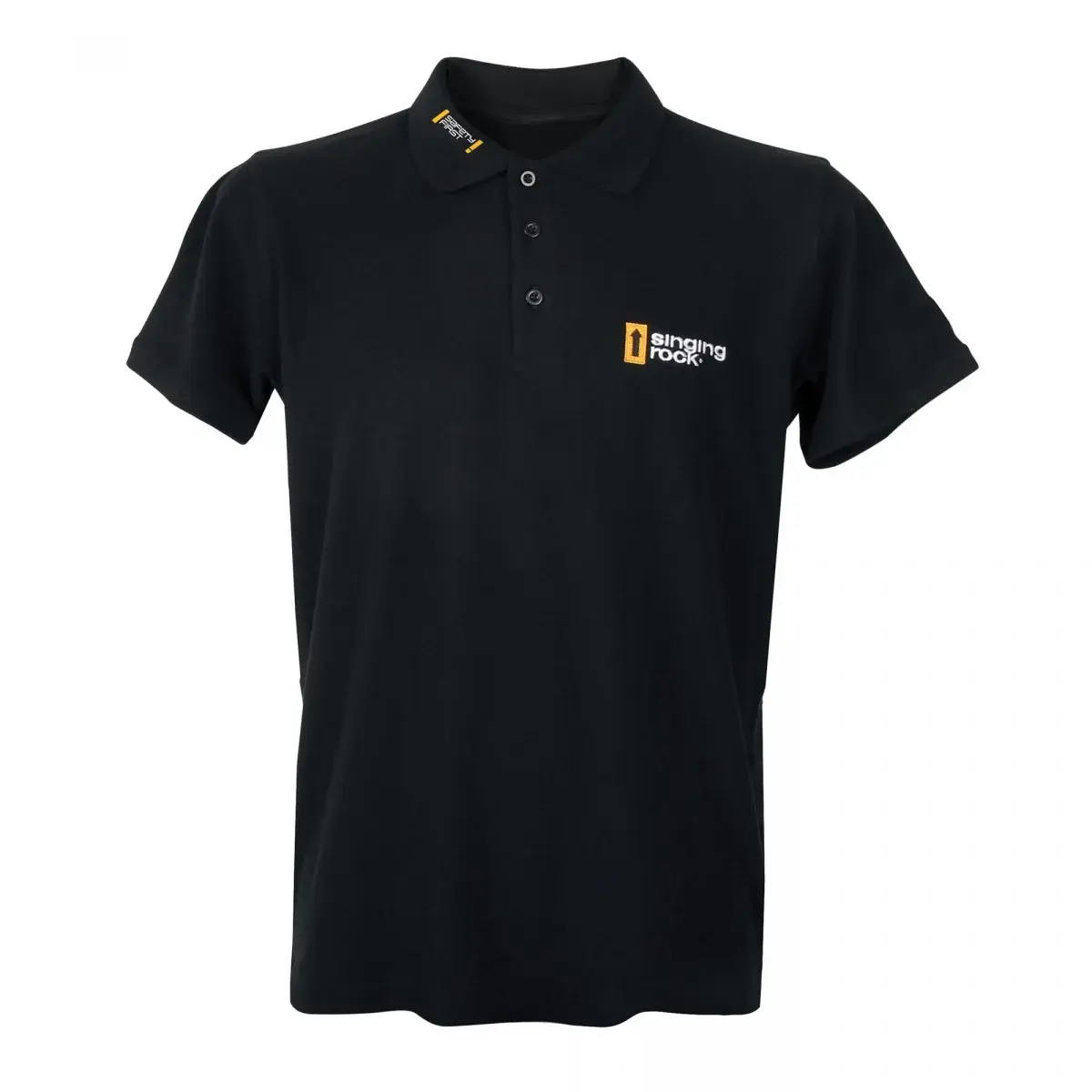 Herren-T-Shirt Singing Rock Poloshirt schwarz