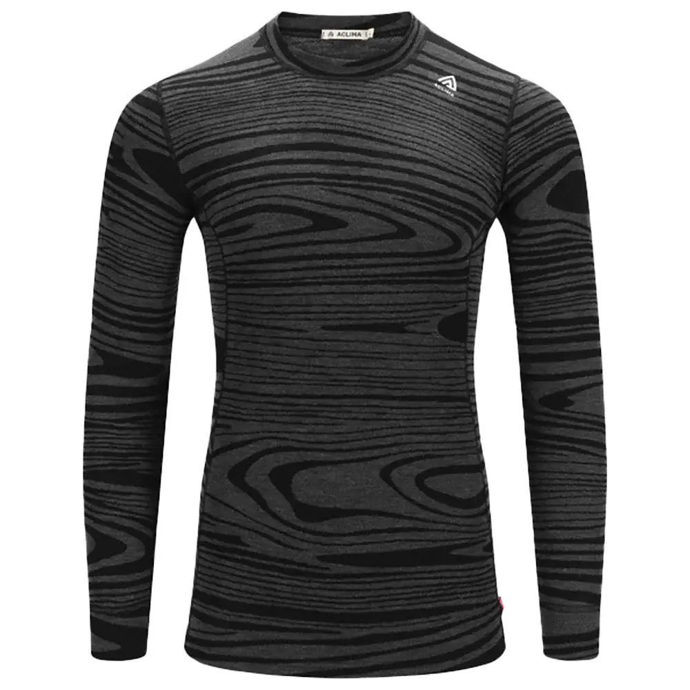 Herren-T-Shirt Aclima WarmWool Crew Neck black motion