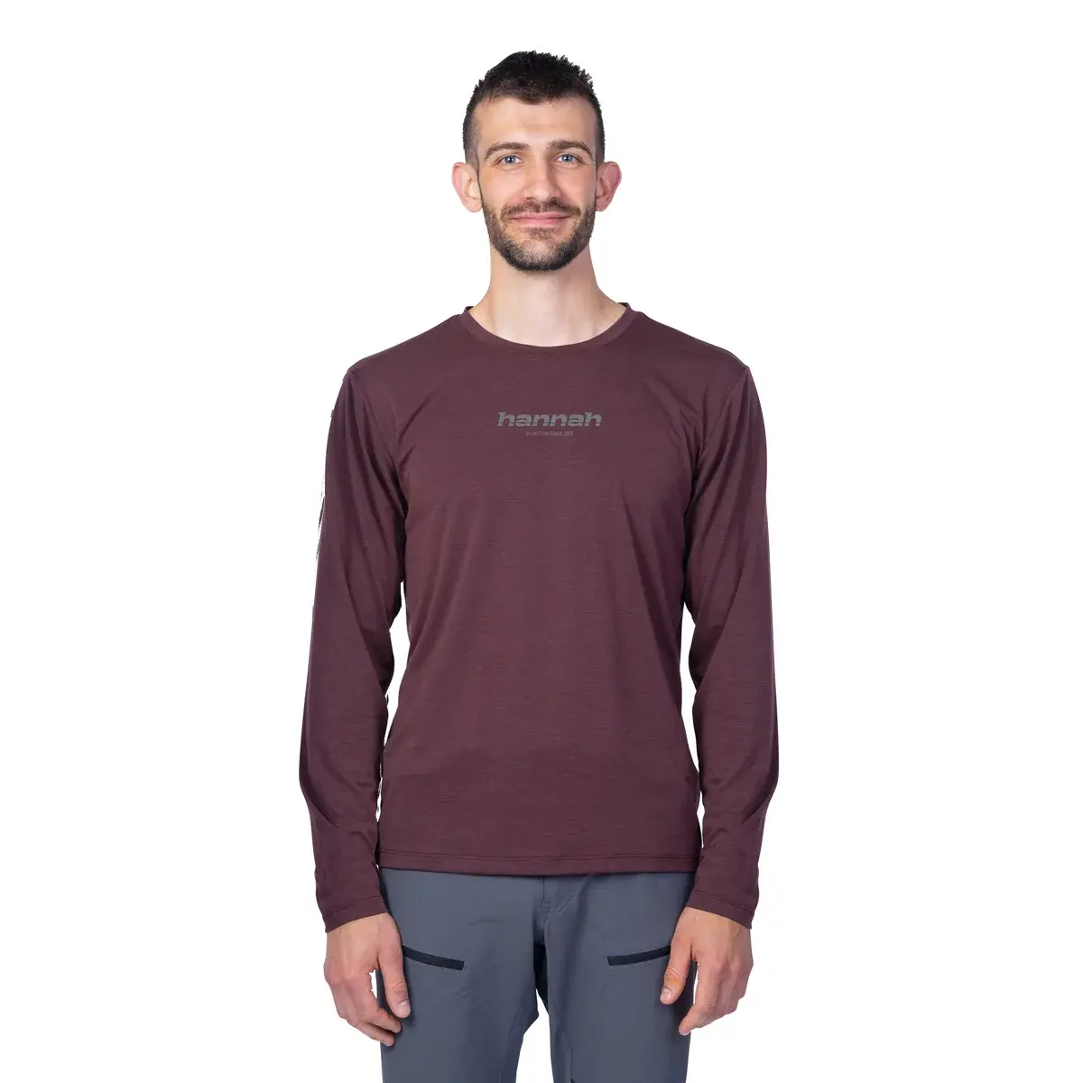 Herren-Langarmshirt Hannah Bine L/S red mahogany