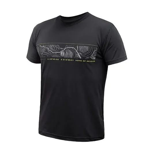 Sensor Herren-T-Shirt Sensor Coolmax Tech GPS schwarz