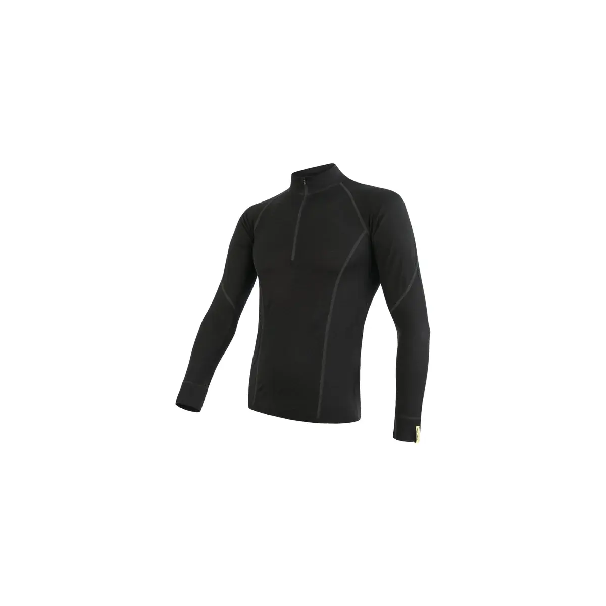 Sensor Herren-Funktionsshirt Sensor Merino Active Langarm Stehkragen zip schwarz