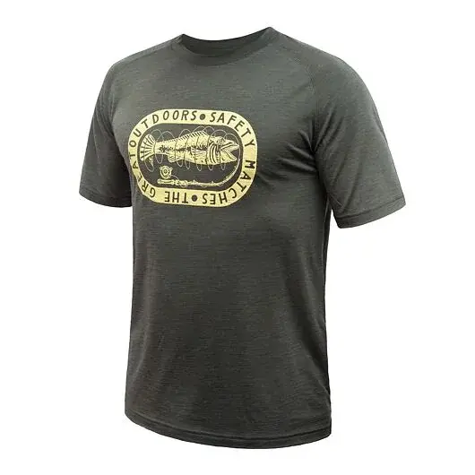 Herren-T-Shirt Sensor Merino Air Outdoors olive green