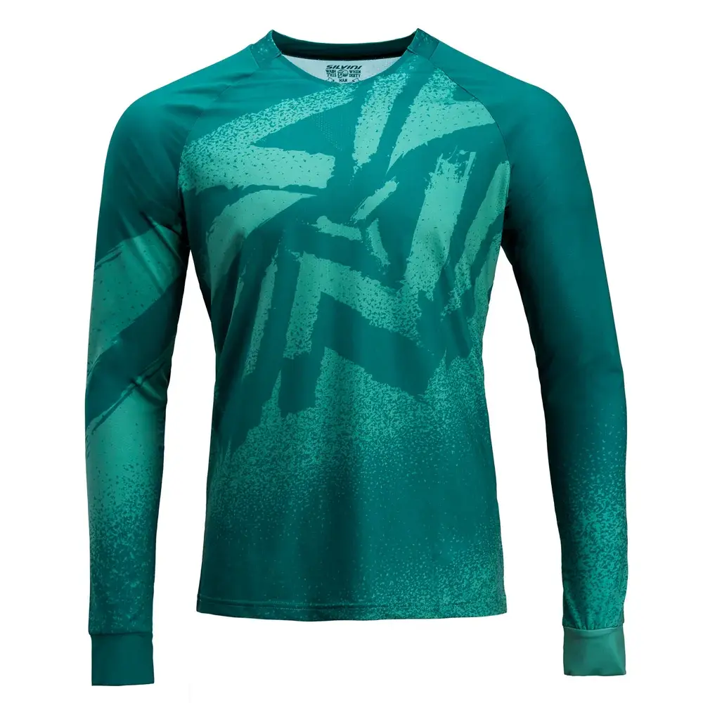 Pánský cyklistický dres Silvini Cortino olive-ocean