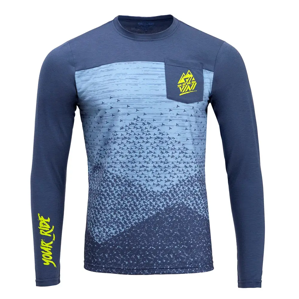 Pánský cyklistický dres Silvini Ello Blue-neon
