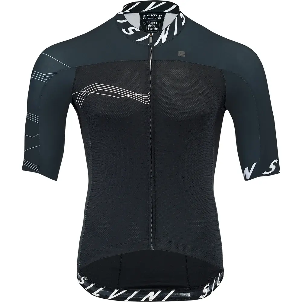 Silvini Herren-Radtrikot Silvini Stelvio Black white